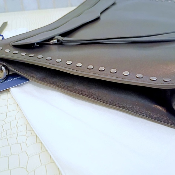 (Sold Out) Brand New Rebecca Minkoff Fine Leather Clutch Bag/ Studs and Zippers. - Picture 6 of 14